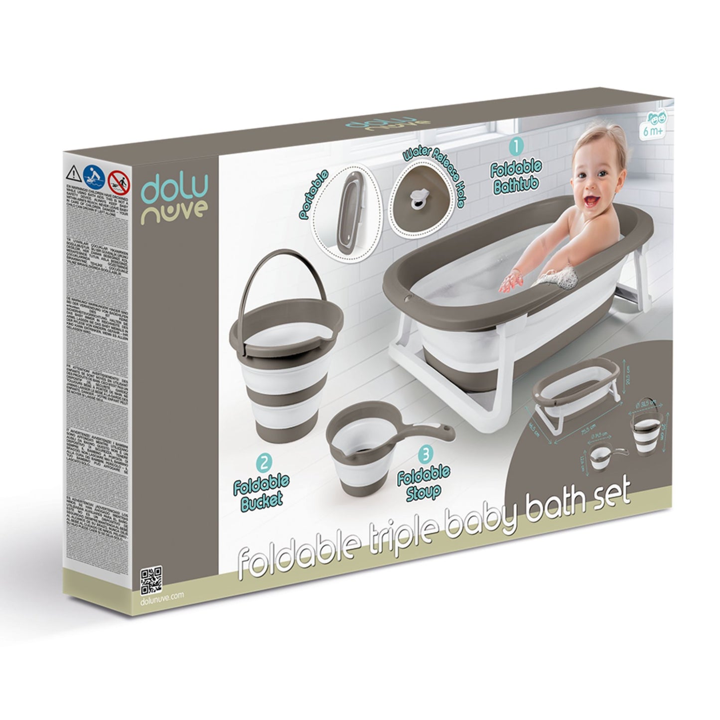 Set za kupanje 3 u 1 Dolu - sklopivi
