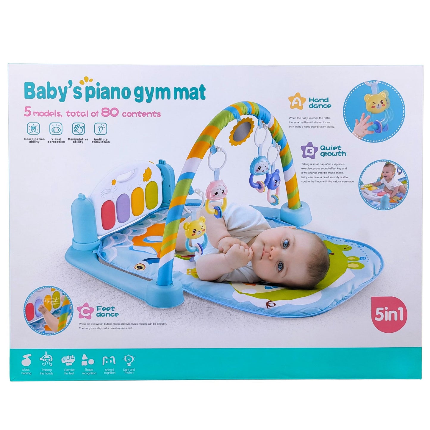  Baby gym podloga za igranje | sa zveckama | sa ugradjenim melodijama | igra nogama