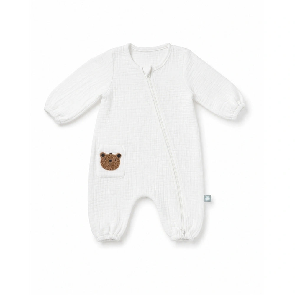 Bebi muslin set kombinezon sa siperkom Teddy