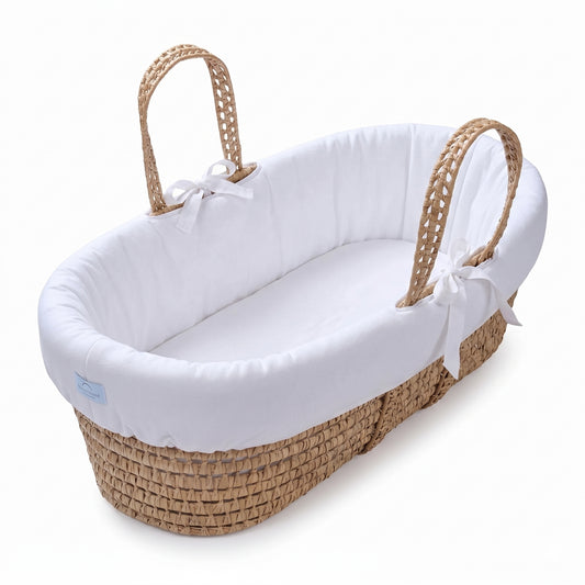 Pletena korpa / nosiljka za bebe - bijela