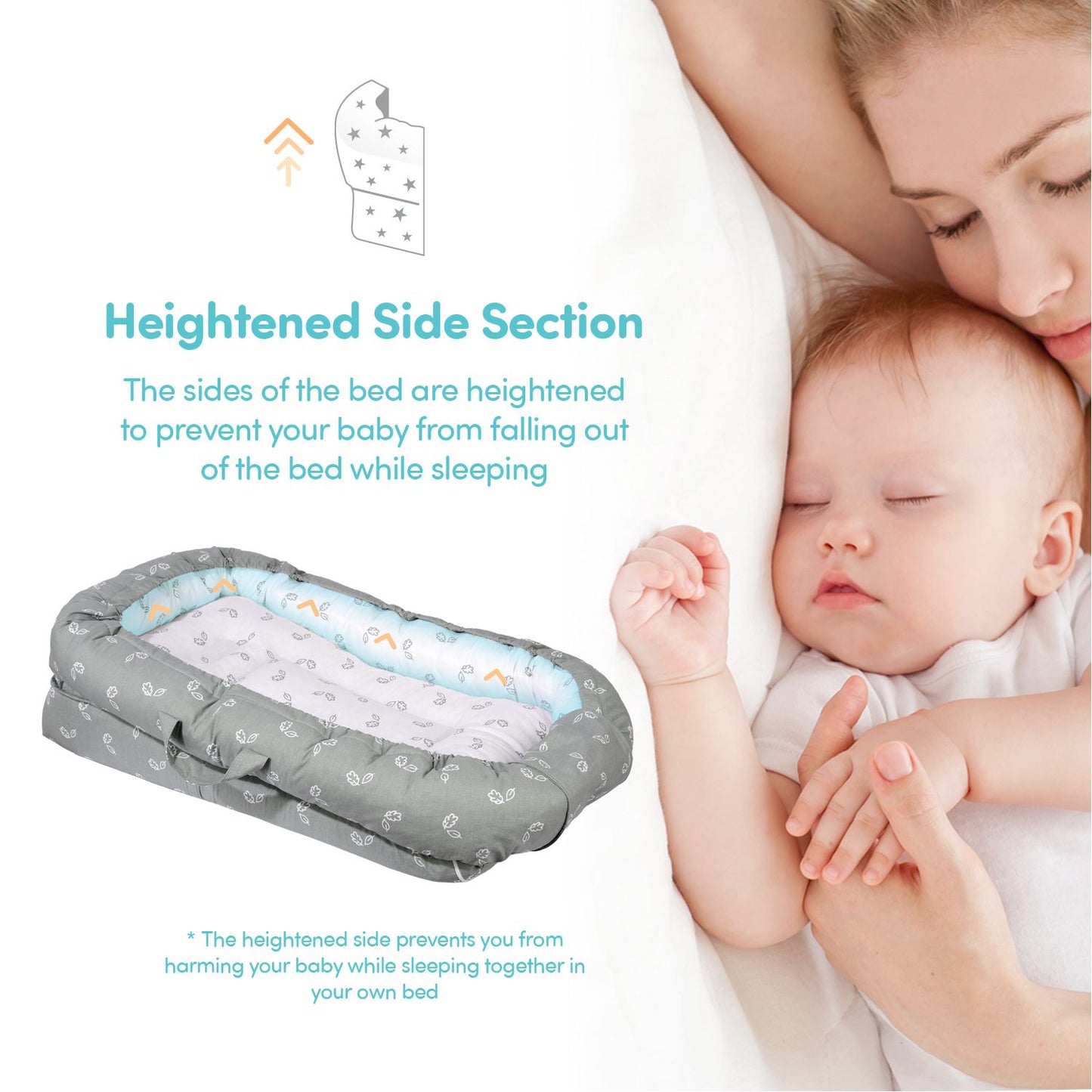 Gnijezdo za bebe protiv refluksa Mother Side