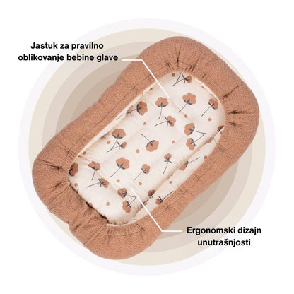 Gnijezdo za bebe protiv refluksa Teddy smeđa