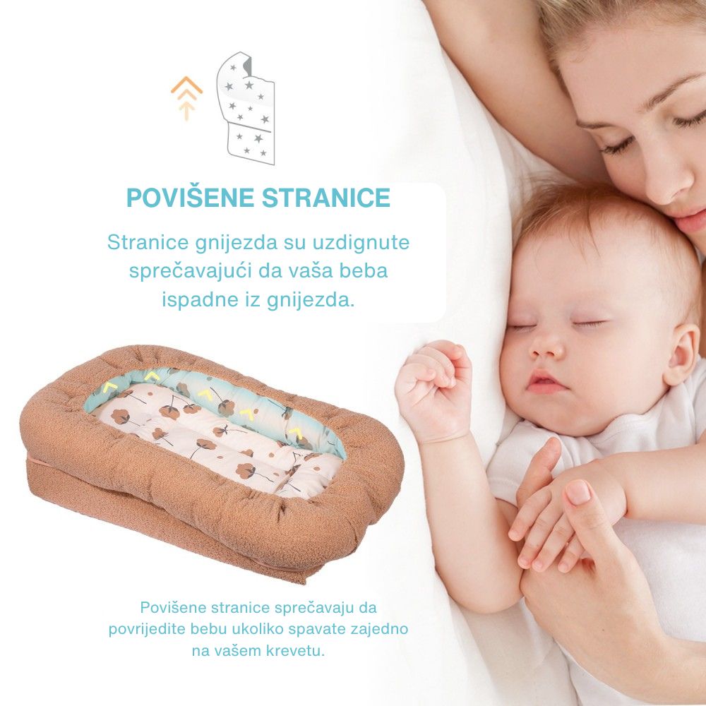 Gnijezdo za bebe protiv refluksa Teddy smeđa