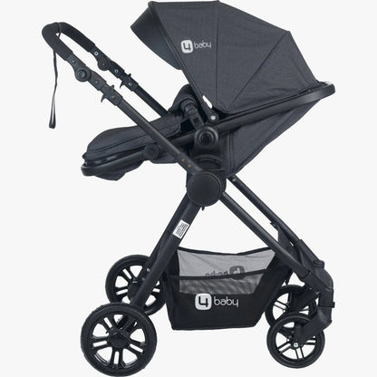 4baby dječija kolica 3 u 1 Elegant Black Travel System crna