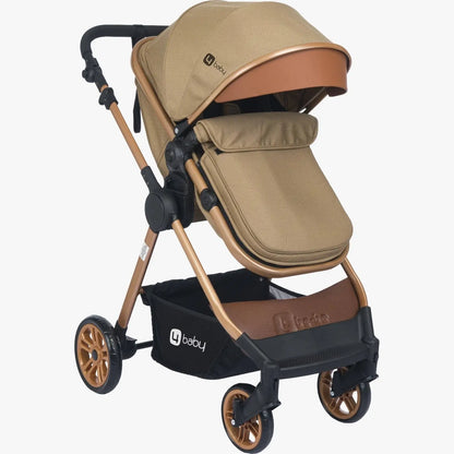 4baby dječija kolica 3 u 1 Elegant Gold Travel System smeđa